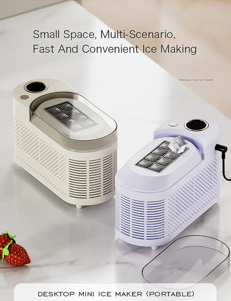 Yangood 120w Mini Countertop Ice Maker Fast Camping