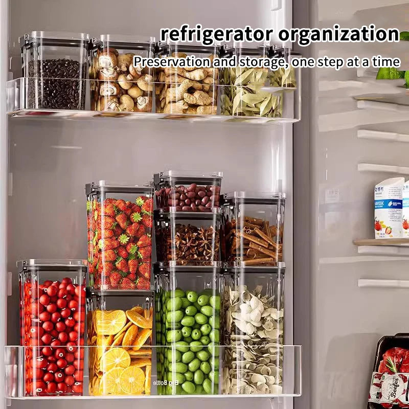Airtight Sealed Plastic Food Storage Box Transparent Cereal