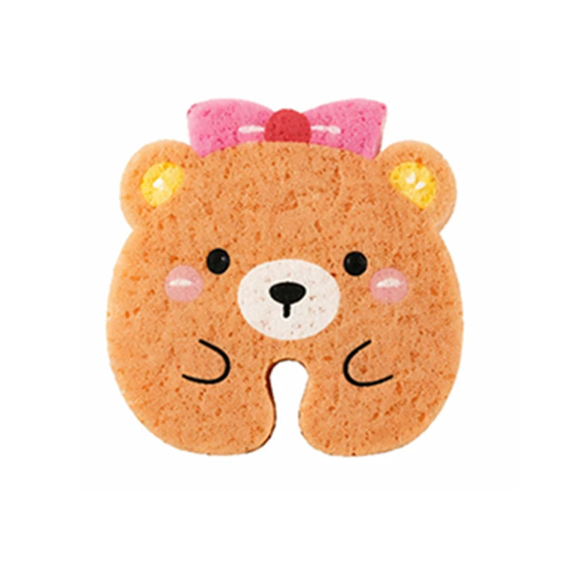 Dishwashing Sponge Cute Cartoon Animal Dishwashing Wipe Dual