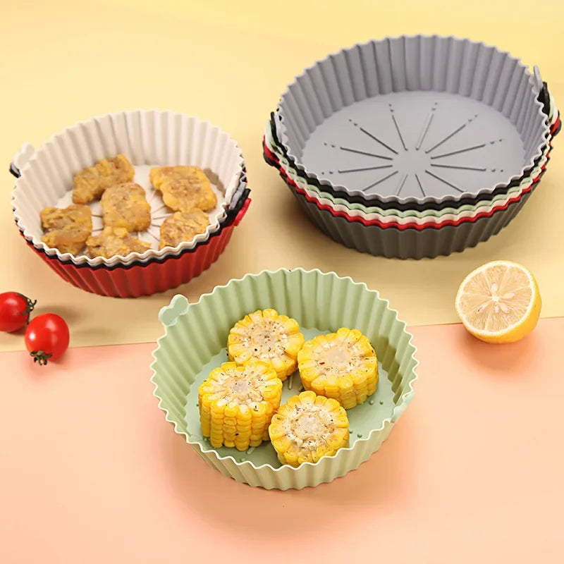 Silicone Air Fryer Baking Tray Reusable Baking Basket
