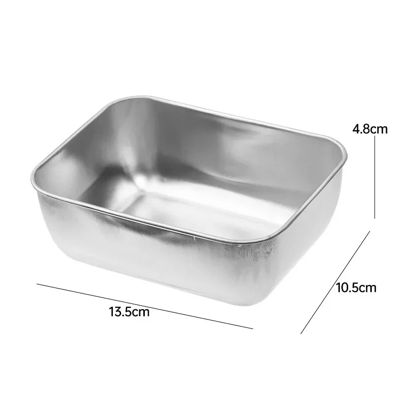 Stainless Steel Food Storage Container Fridge Fresh-Keep Storage