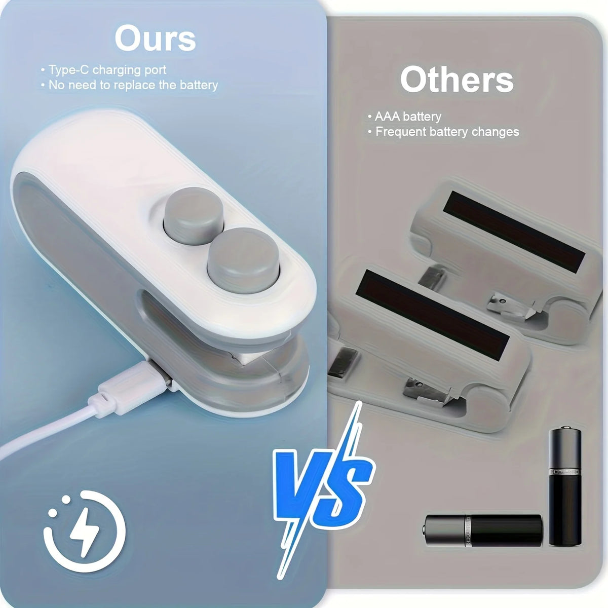 2-In-1 Cold Mini Vacuum Sealer Usb Rechargeable Food