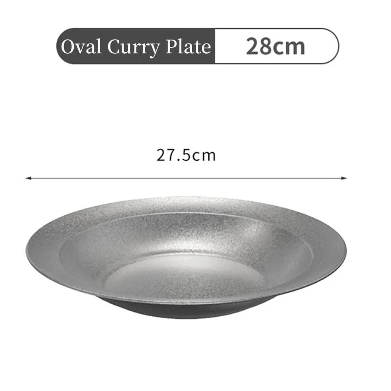 304 Stainless Steel Dining Plate Oval Bone Dish