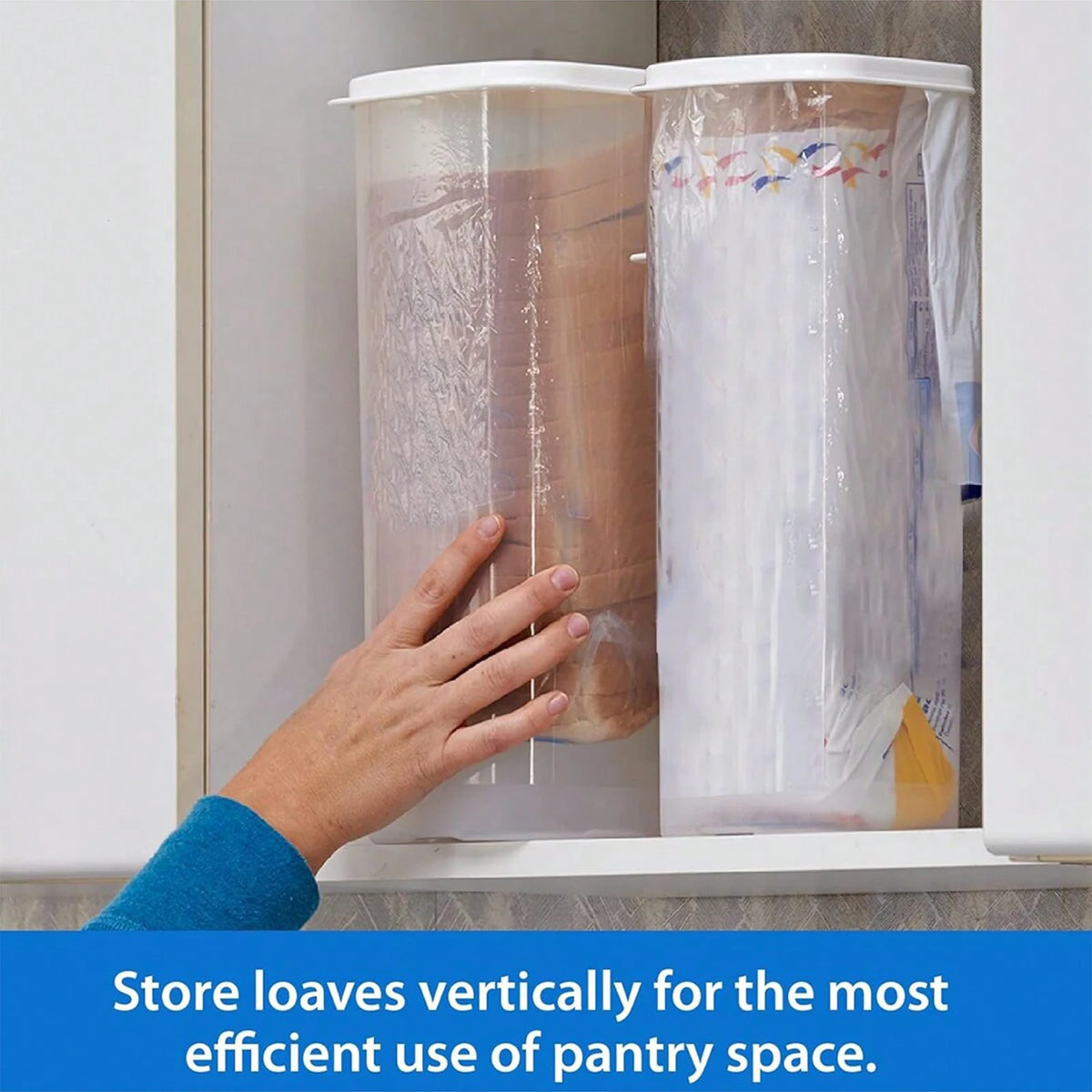 Empty Airtight Bread Box Cabinet Plastic Food Storage