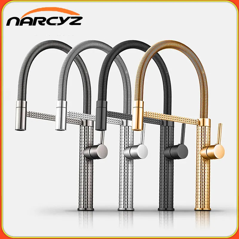 Faucet Steel Drill Universal 360 Rotate Pull-Out Faucet