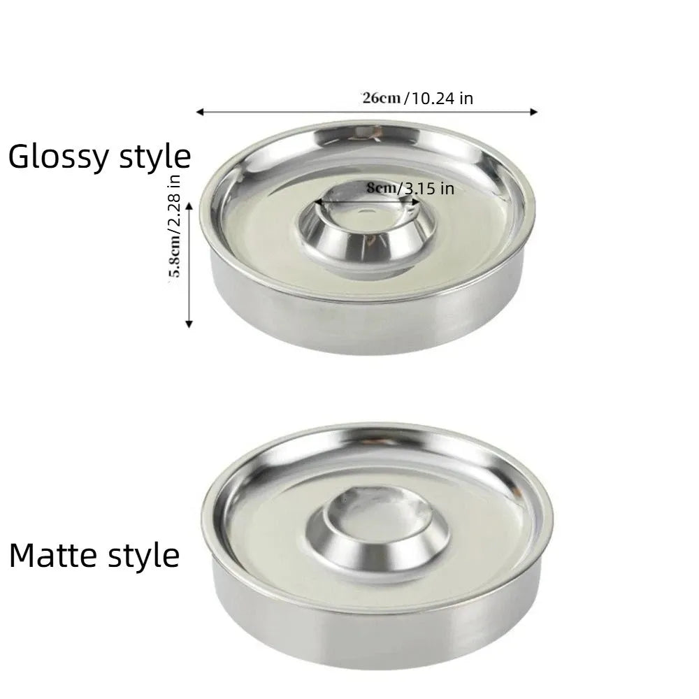 Stainless Steel Sashimi Ice Plate Dipping Dish Detachable