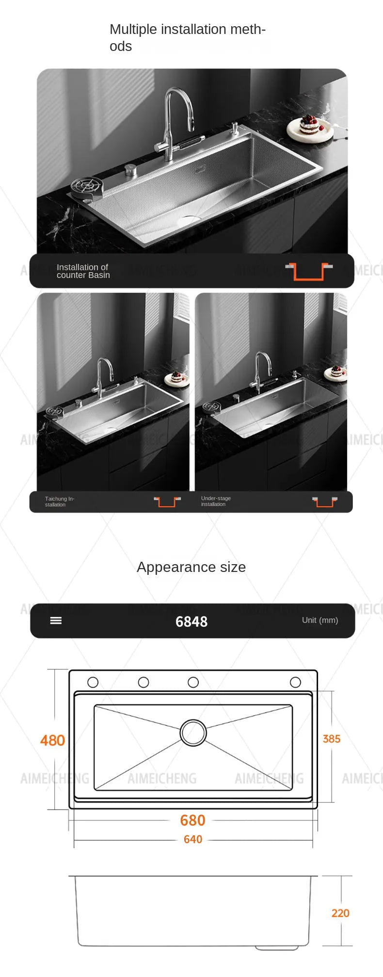 Original Finish Dishwasher-Compatible Sus304 Stainless Steel