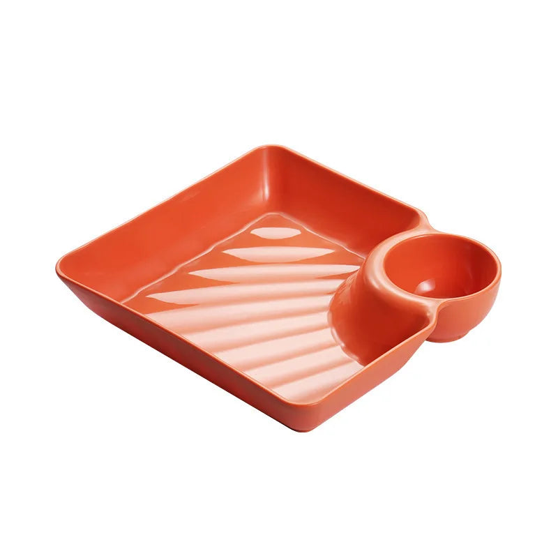 Chip Dip Serving Platter Plastic Dumpling Plates Sauce