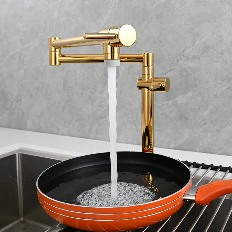 Ciencia Brass Pot Filler Faucet Wall Mount Sink
