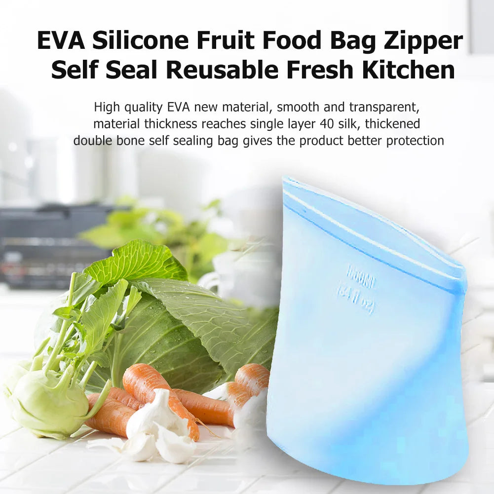Silicone Food Storage Bags Leakproof Containers Reusable