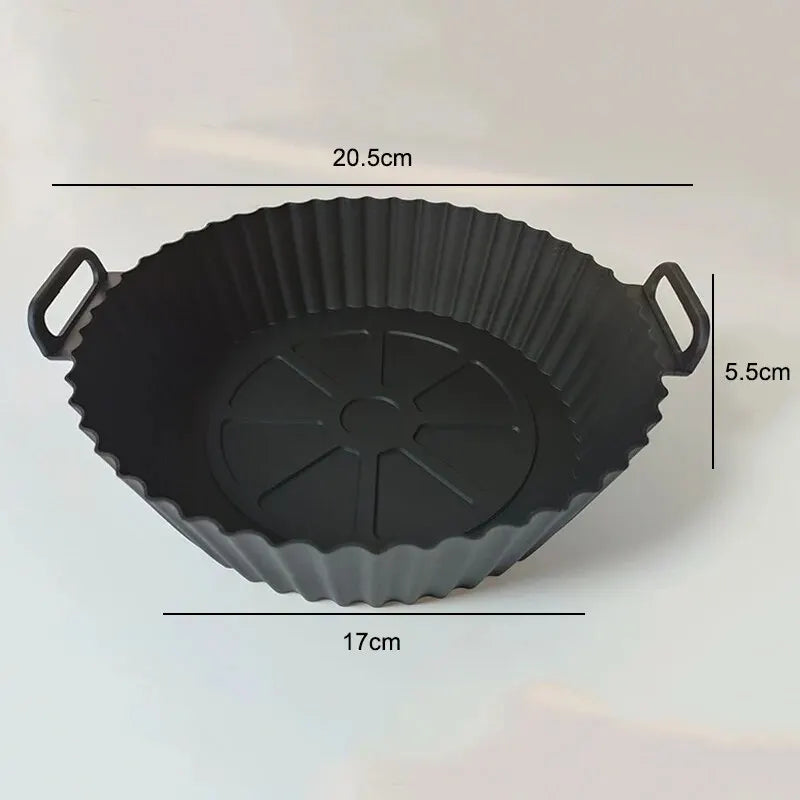 Air Fryer Silicone Baking Tray Mat Circular High-Temperature
