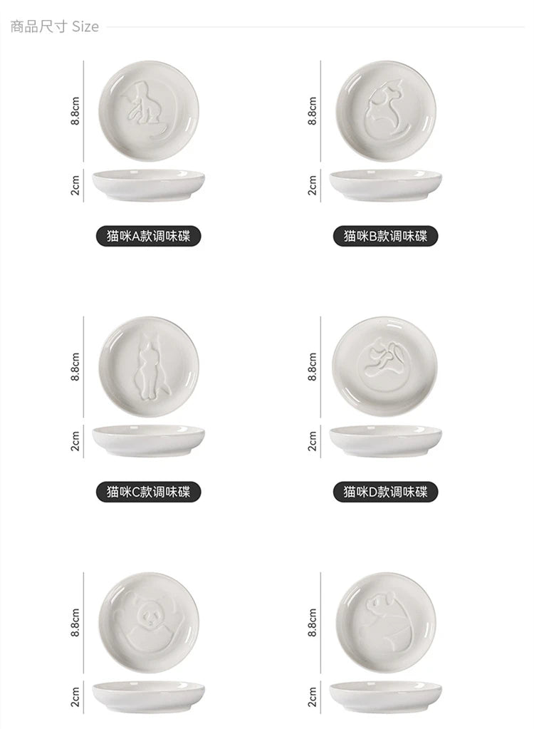 1pcs Ceramic Taste Dish Animal Small Plate Creative