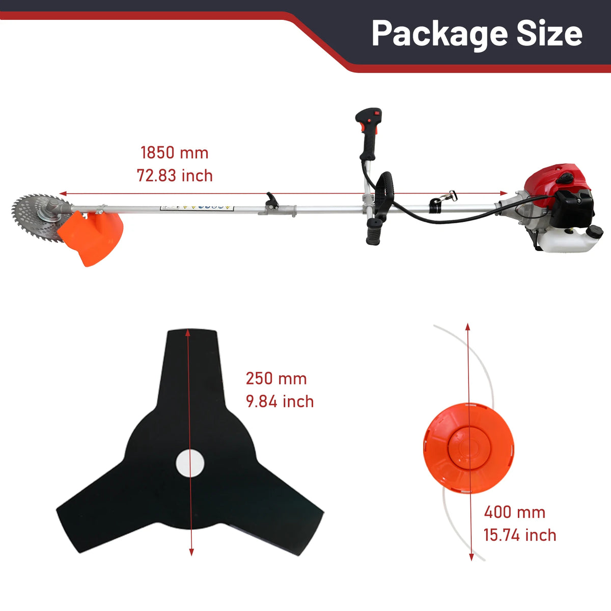52cc Weed Wacker 2-Stroke Gas Grass Trimmer 4-In-1