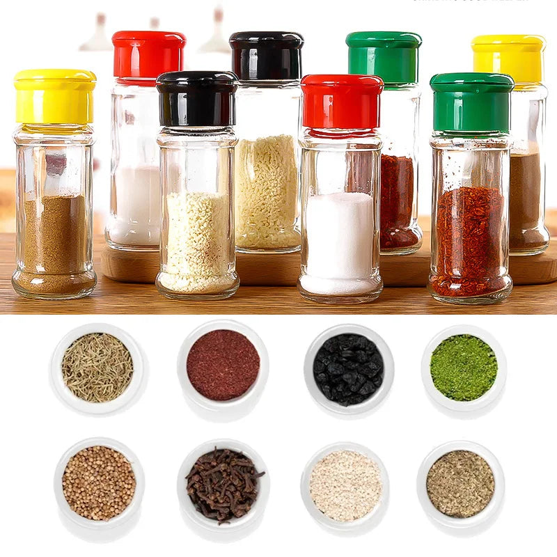 5-20pcs 100ml Plastic Jars Spices Salt Pepper Shakers