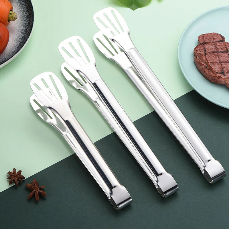 Stainless Steel Food Tongs Barbecue Tongs Meat Salad