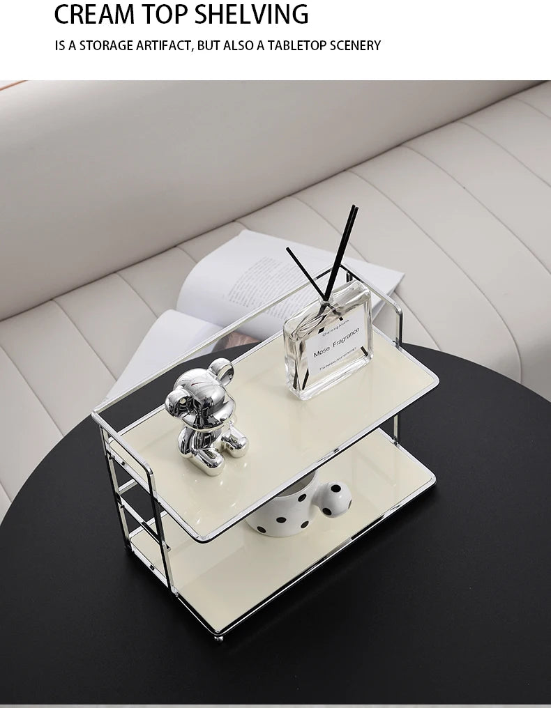 1pc Double-Layer Desktop Storage Rack Acrylic Organizer Cup