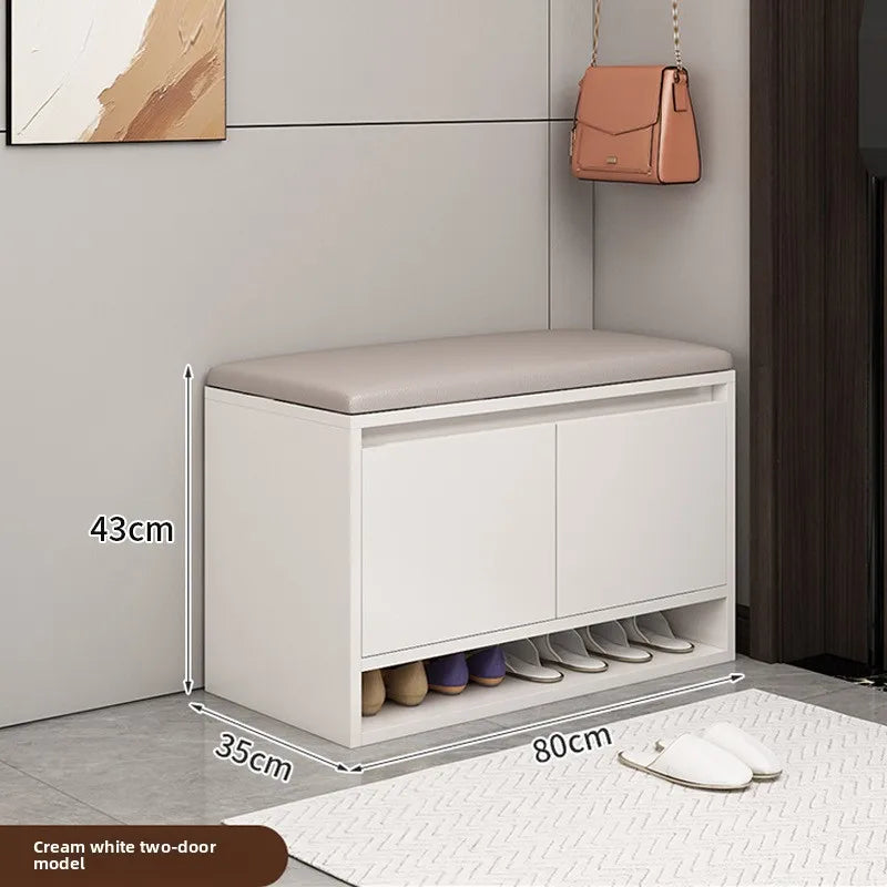 Shoe Storage Bench Cushion Seat Entryway Shoe Cabinet