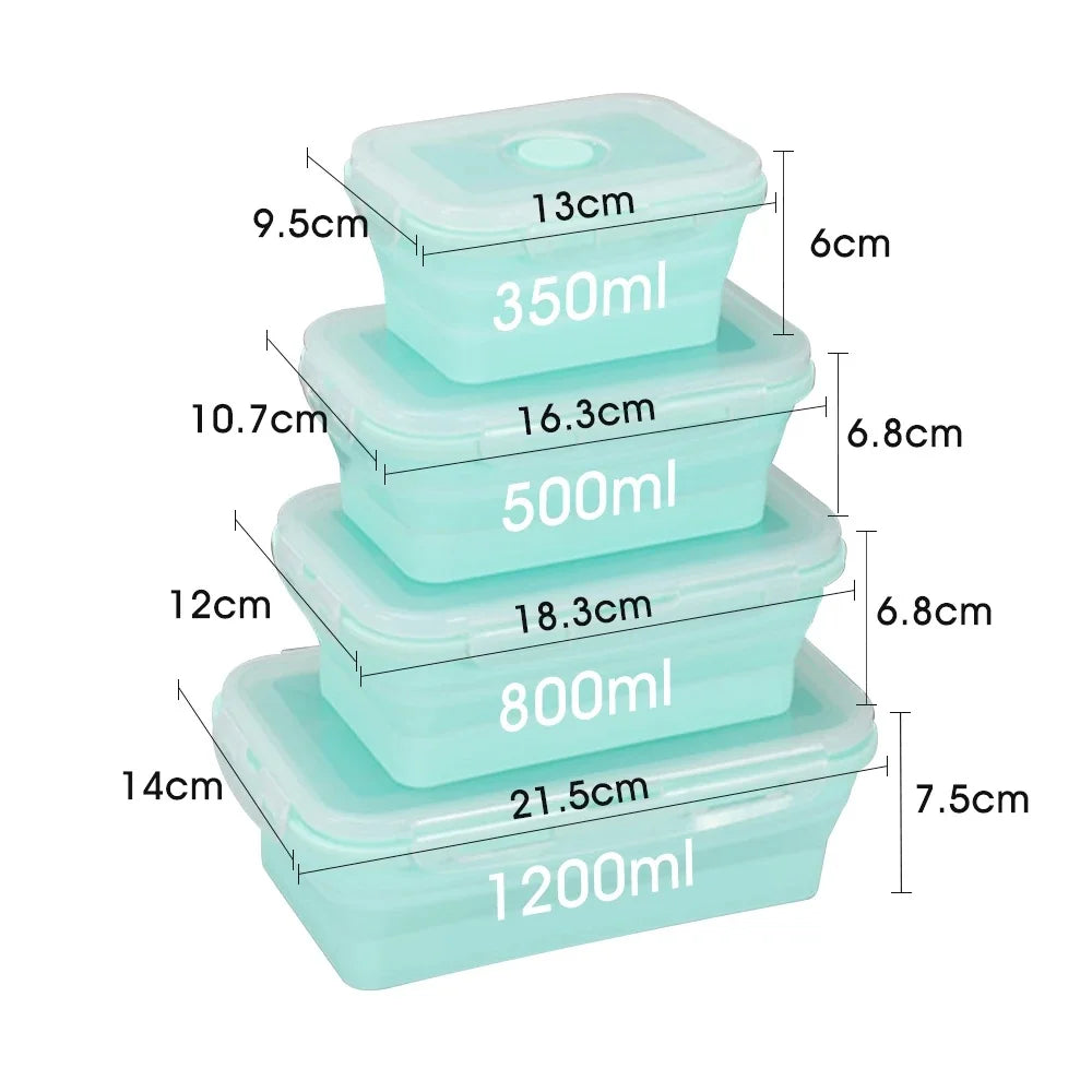 Collapsible Food Storage Containers Lids & Vent 11