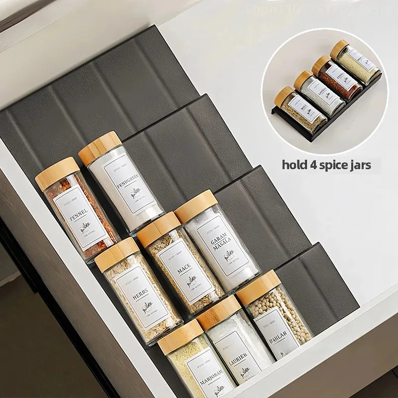 Layers Spice Drawer Organizer Adjustable Spice Rack Spice