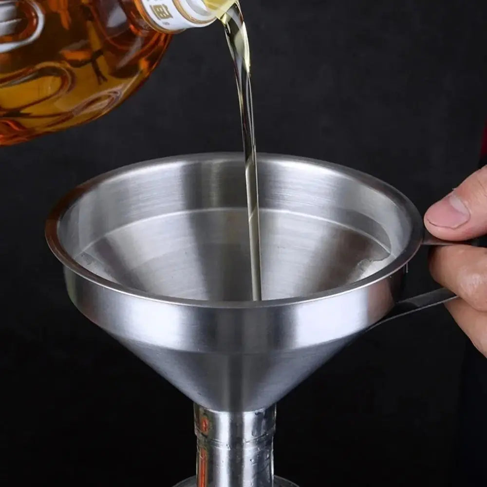 Stainless Steel Funnel Oil Liquid Metal Funnel Detachable