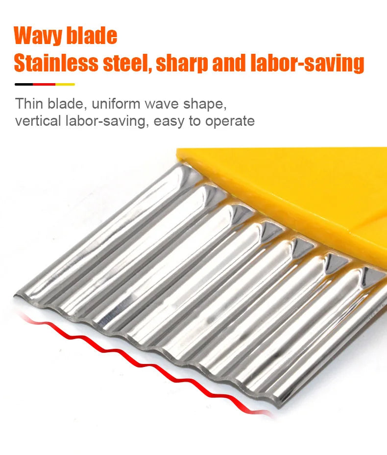 Potato Chip Slicer Vegetable Fruit Corrugated Wavy Knife