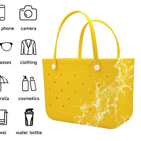 Durable Waterproof Eva Beach Bag Hole Pattern Handheld