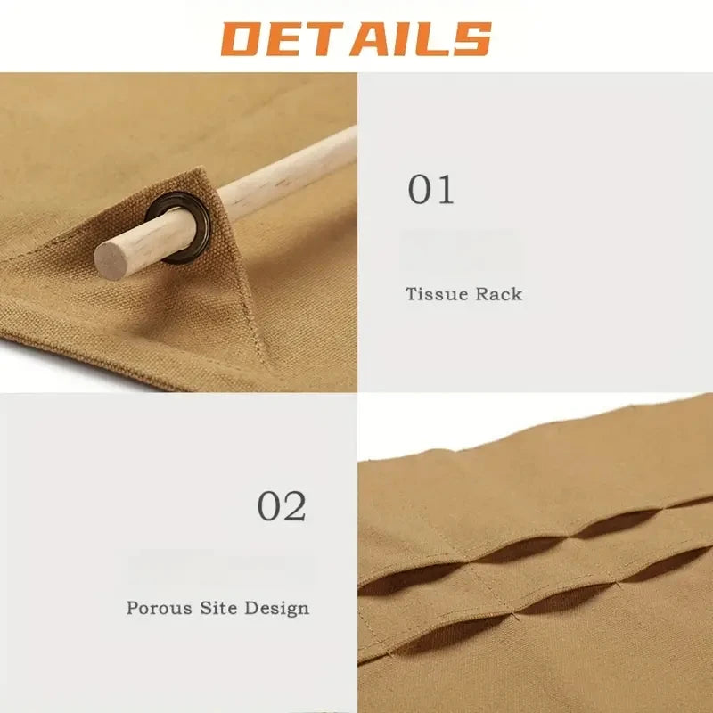 Outdoor Canvas Utensil Organizer Wall Mounted Paper Towel