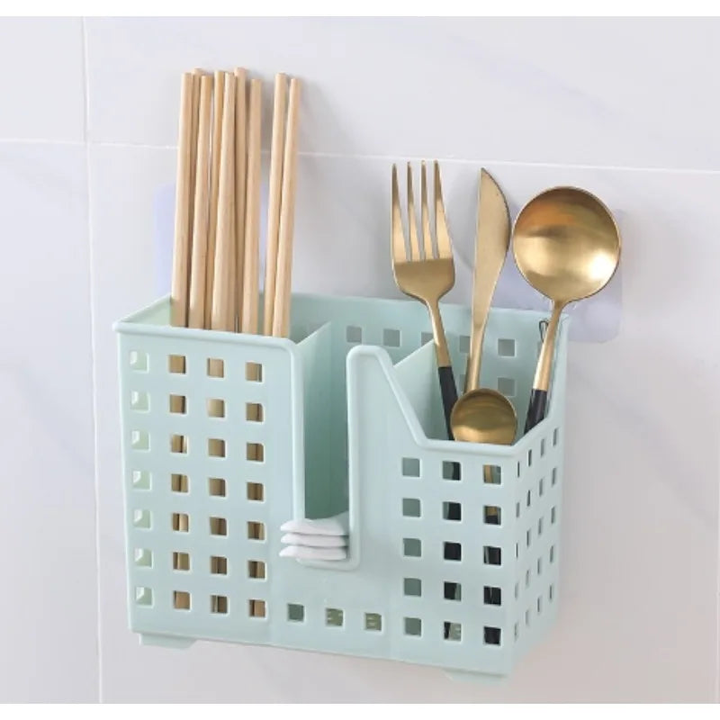 1pc Dish Rack Dishwasher Wall-Mounted Chopsticks Straw Storage