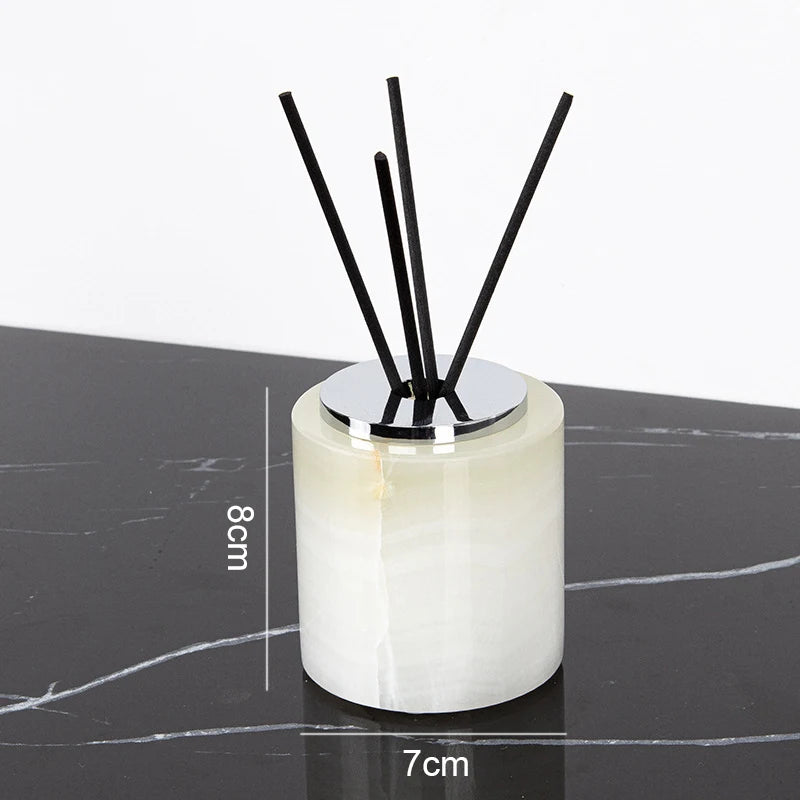 White Onyx Natural Marble Bathroom Luxury Soap Dispenser