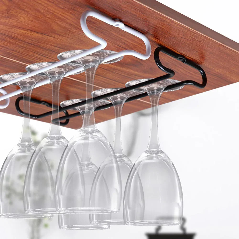 Iron Wall Mount Wine Glass Rack Hanging Wine