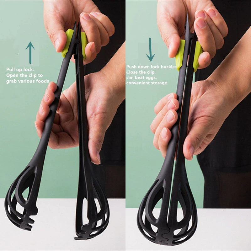 Egg Beater Whisk Milk Pasta Tongs Food Clips