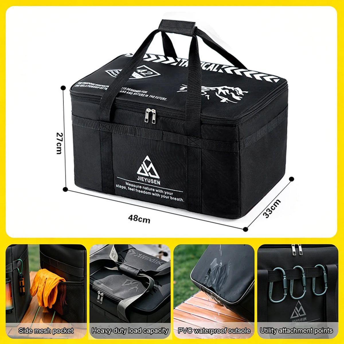 30/42l Camping Organizer Waterproof Oxford Cloth Picnic Bag