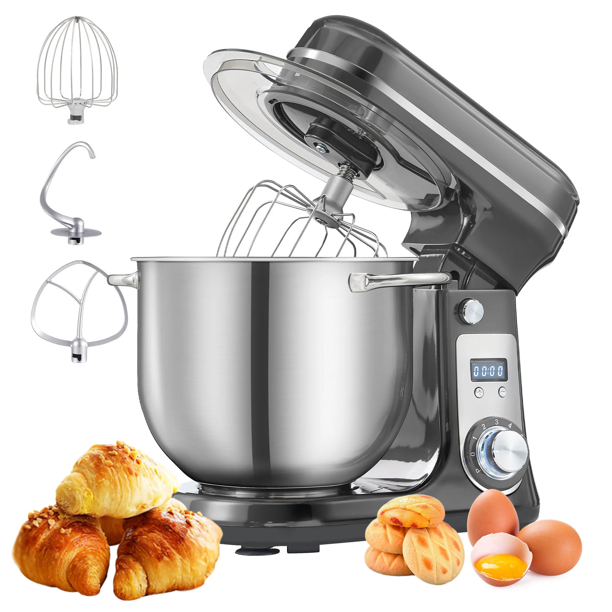 Biolomix 6-Speed Food Stand Mixer 1200w Dc Quiet