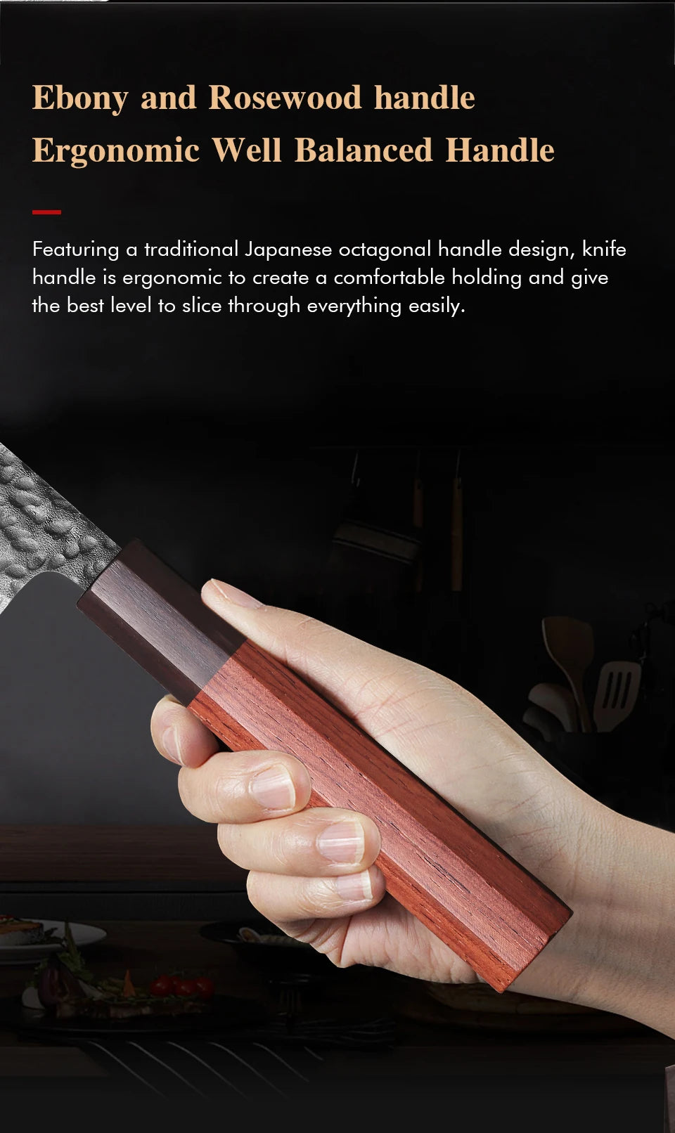 Mostodozo 6-Inch Japanese Hand Forged Bunka Chef Knife