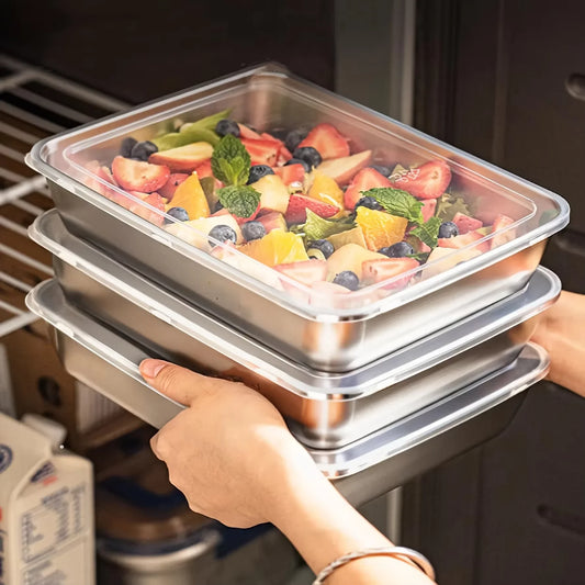 3pcs Stainless Steel Food Containers - Leakproof &