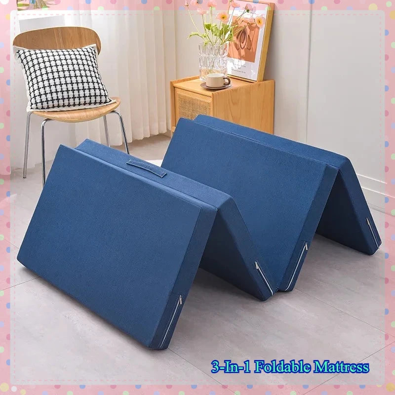 3-In-1 Foldable Mattress - Sponge Pad Yoga/Napping/Floor Sitting