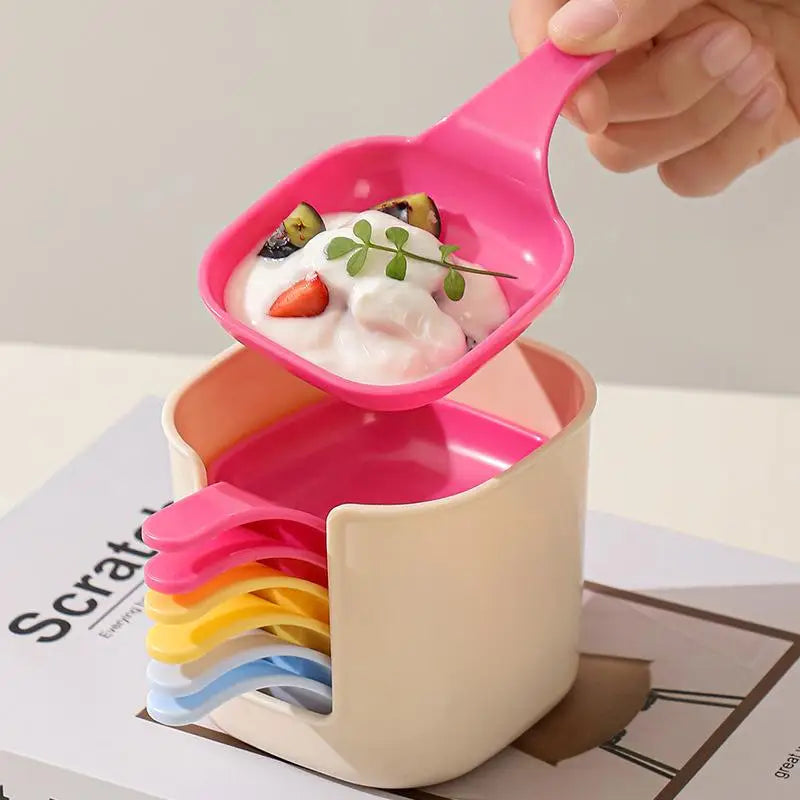 7pcs/Set Colorful Sauce Dish Stacked Storage Box Sauce