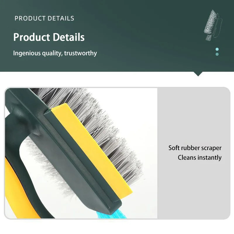 In Brush Squeegee Gap Groove Cleaning Glass Scraper