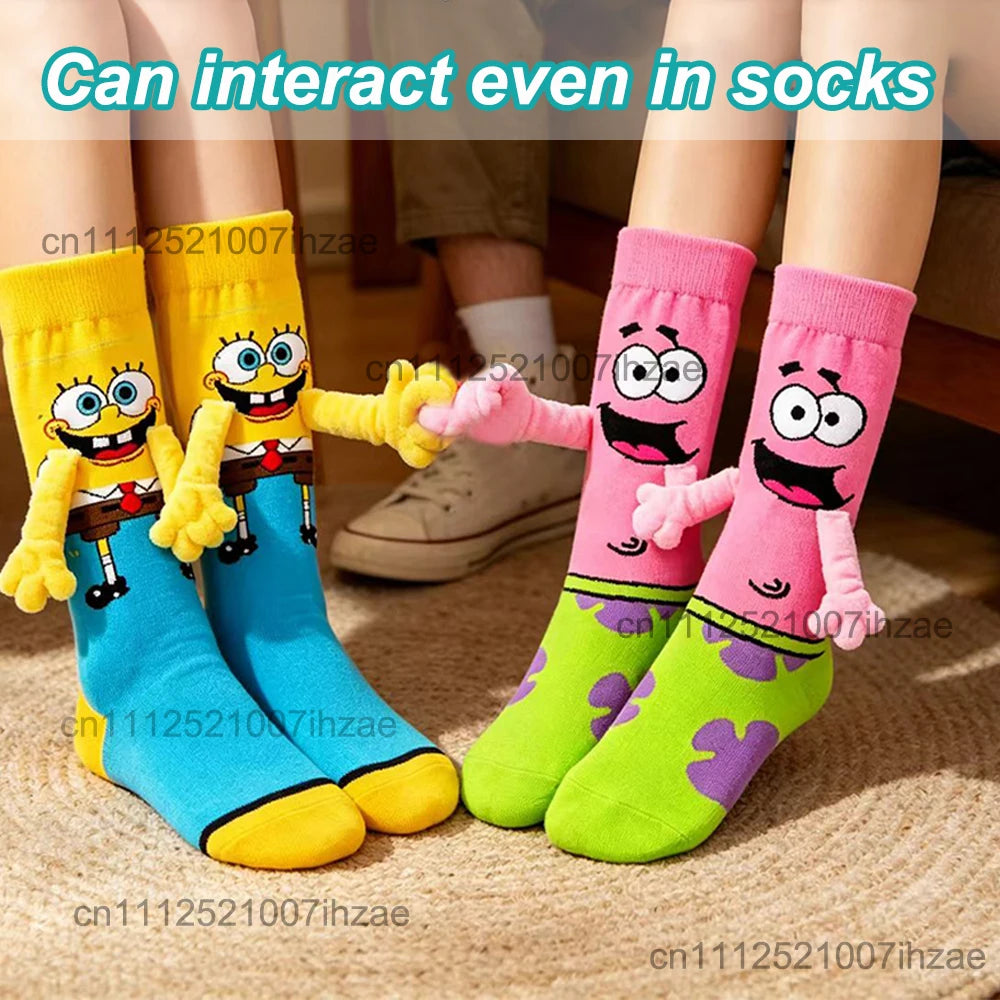 3d Yellow Sponge Series Socks Interactive Small Hands