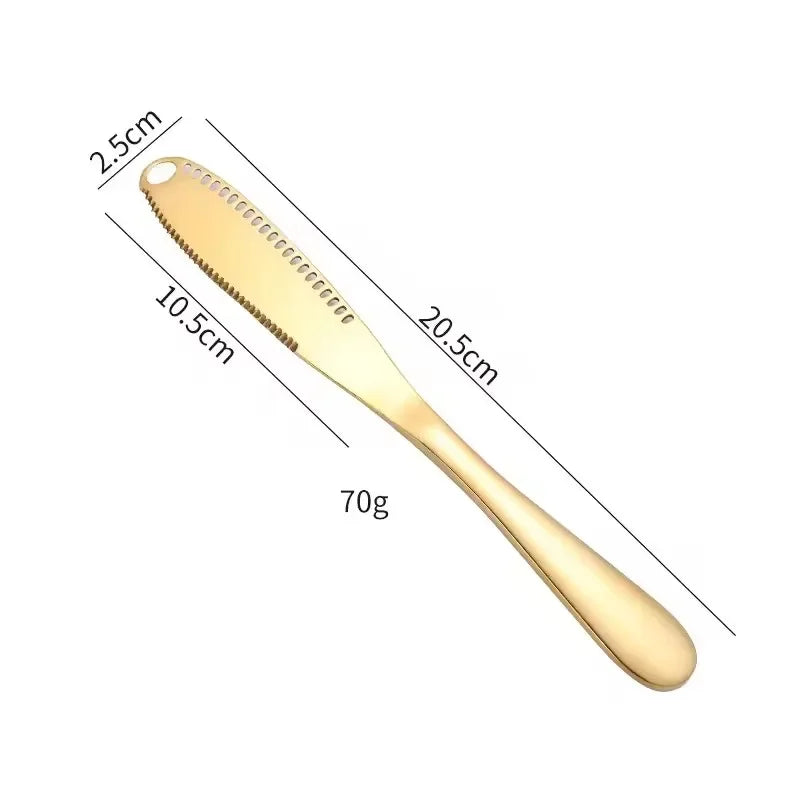 Butter Knife Holes Cheese Dessert Knife Stainless Steel