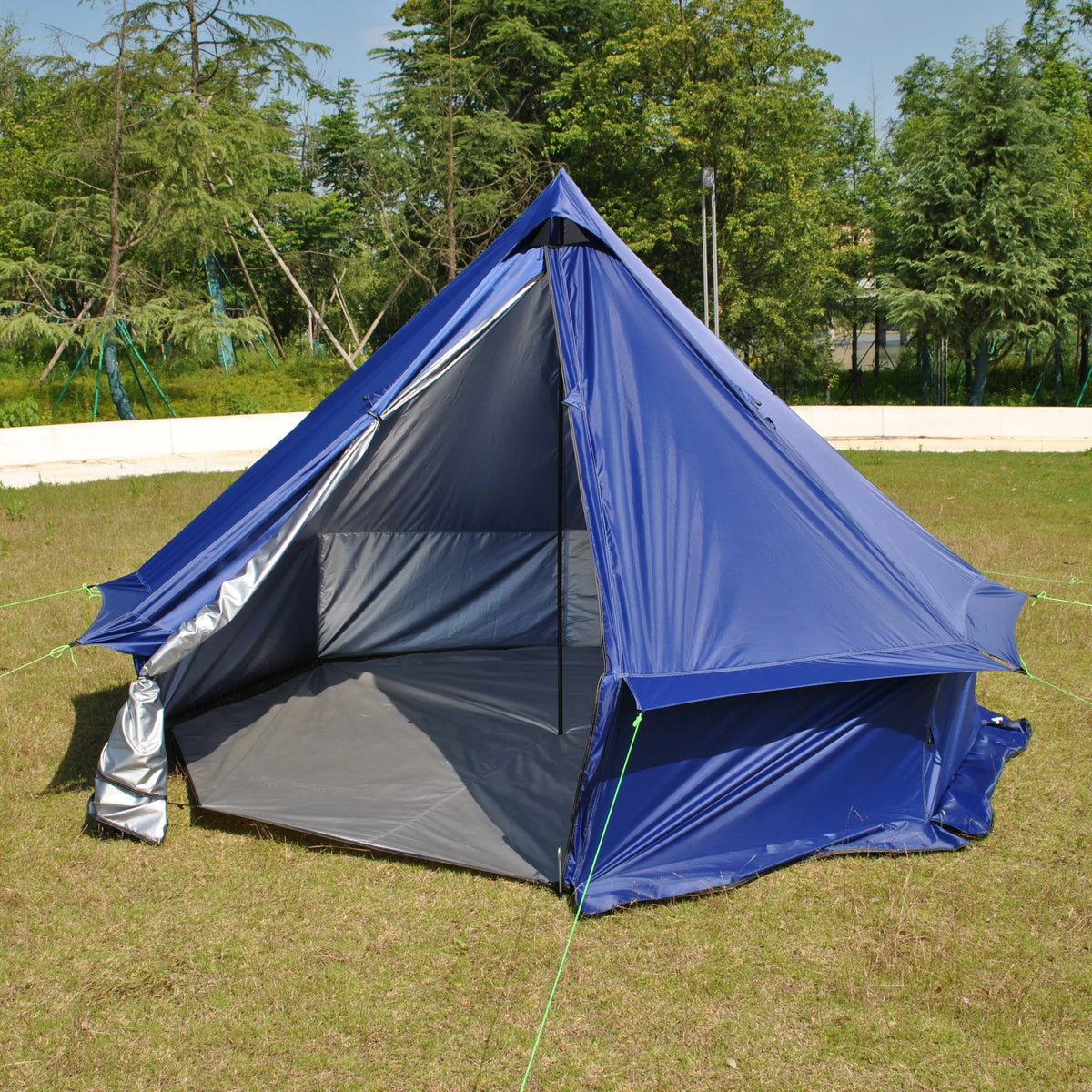 Person Large Pyramid Tent Four Seasons Camping Chimney