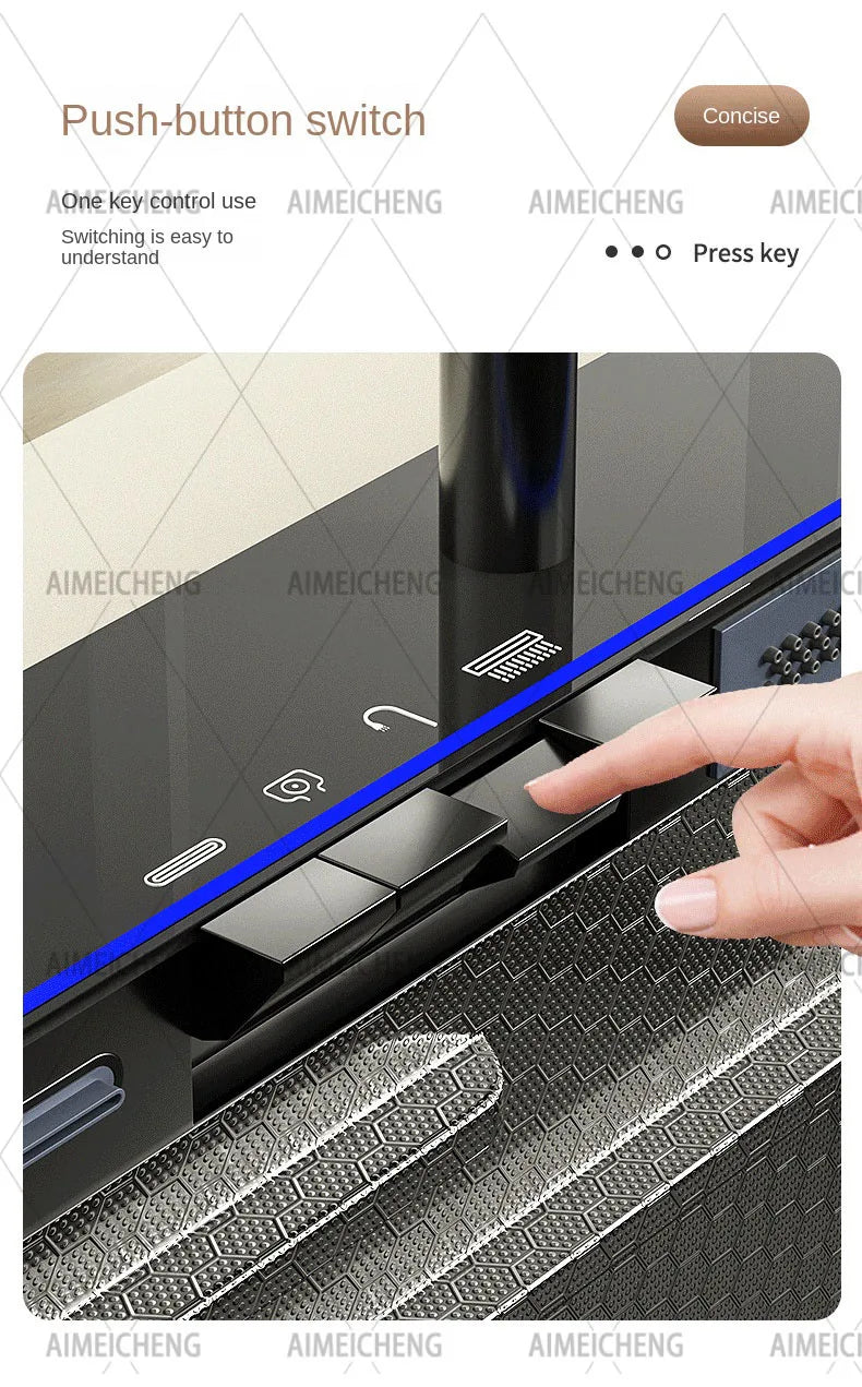 304 Stainless Steel Waterfall Sink Digital Display Large