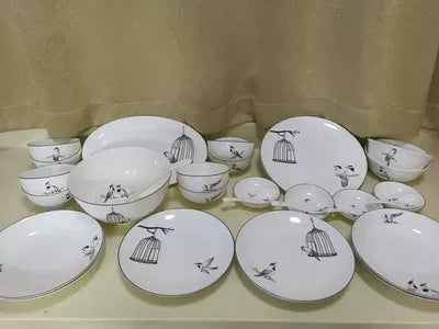 Bone China Dish Deep Plate Shallow Dish Creative