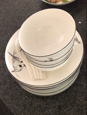 Bone China Dish Deep Plate Shallow Dish Creative