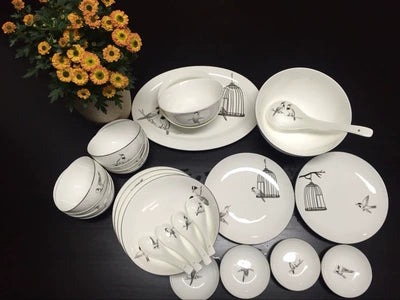 Bone China Dish Deep Plate Shallow Dish Creative