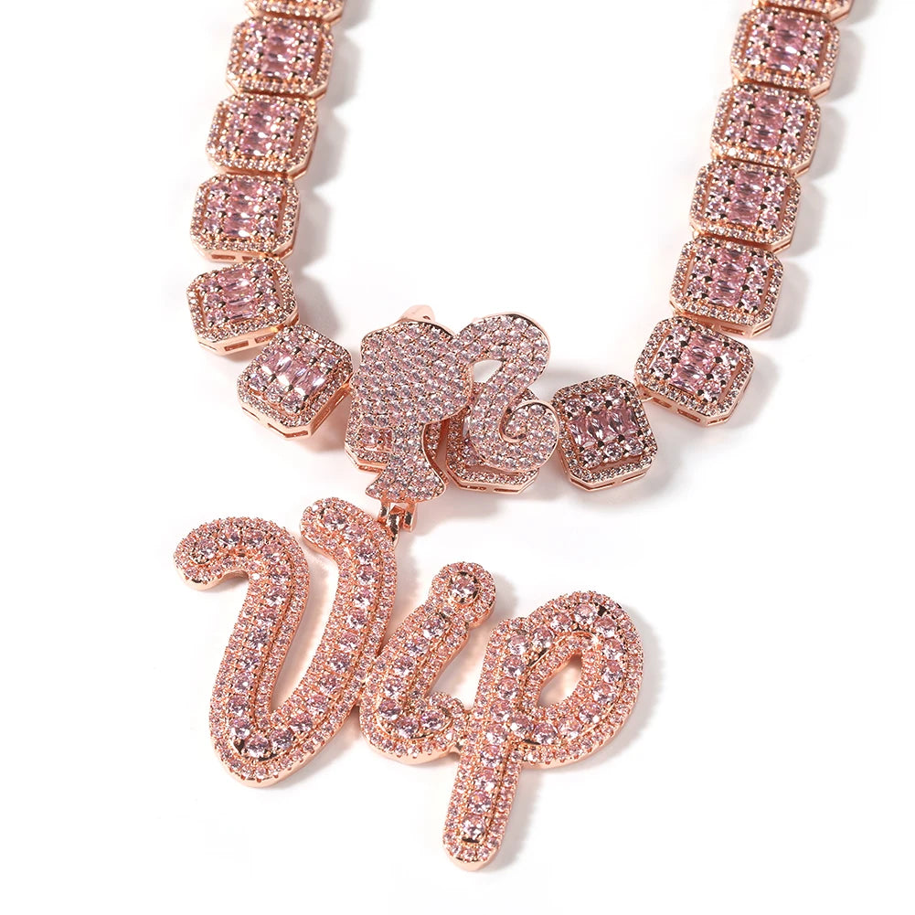 Bling King Icy Girl Clasp Custom Brush Script