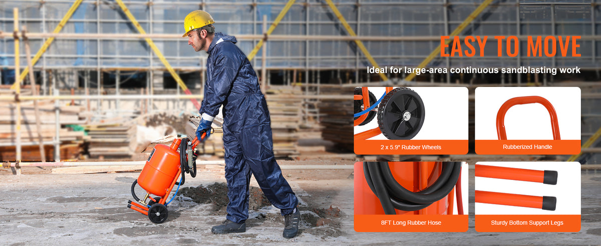 Succebuy 5/10/20 Gallon Sand Blaster 60-110 Psi Air