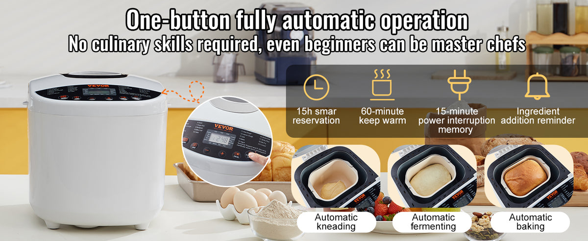 Succebuy Bread Maker 19-In-1 Lb Dough Machine Nonstick