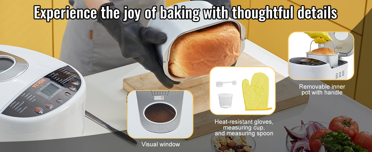 Succebuy Bread Maker 19-In-1 Lb Dough Machine Nonstick