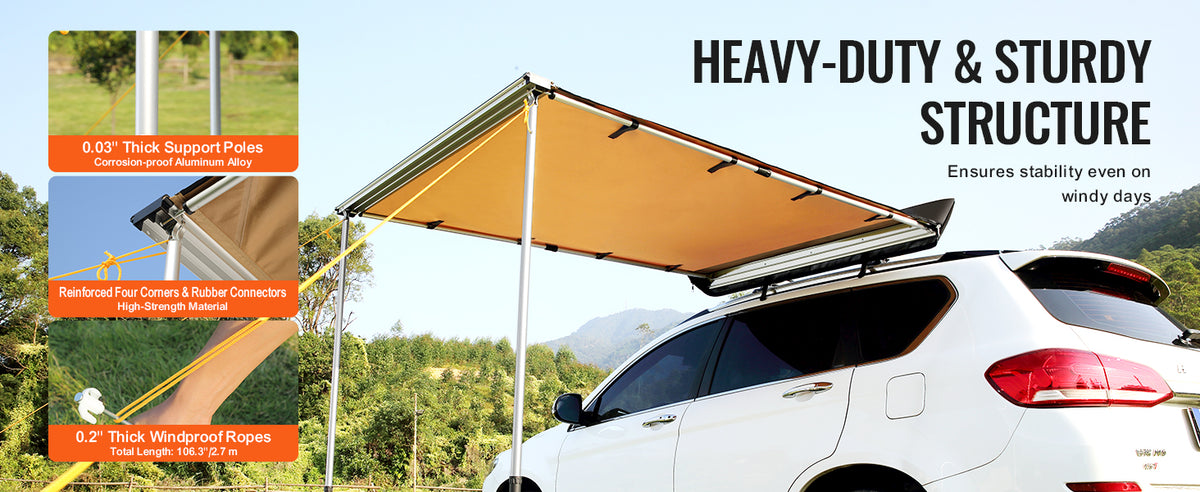 Succebuy Vehicle Awning Retractable Car Side Awning Car